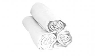 Drap-housse coton H 2x90x200 cm - blanc